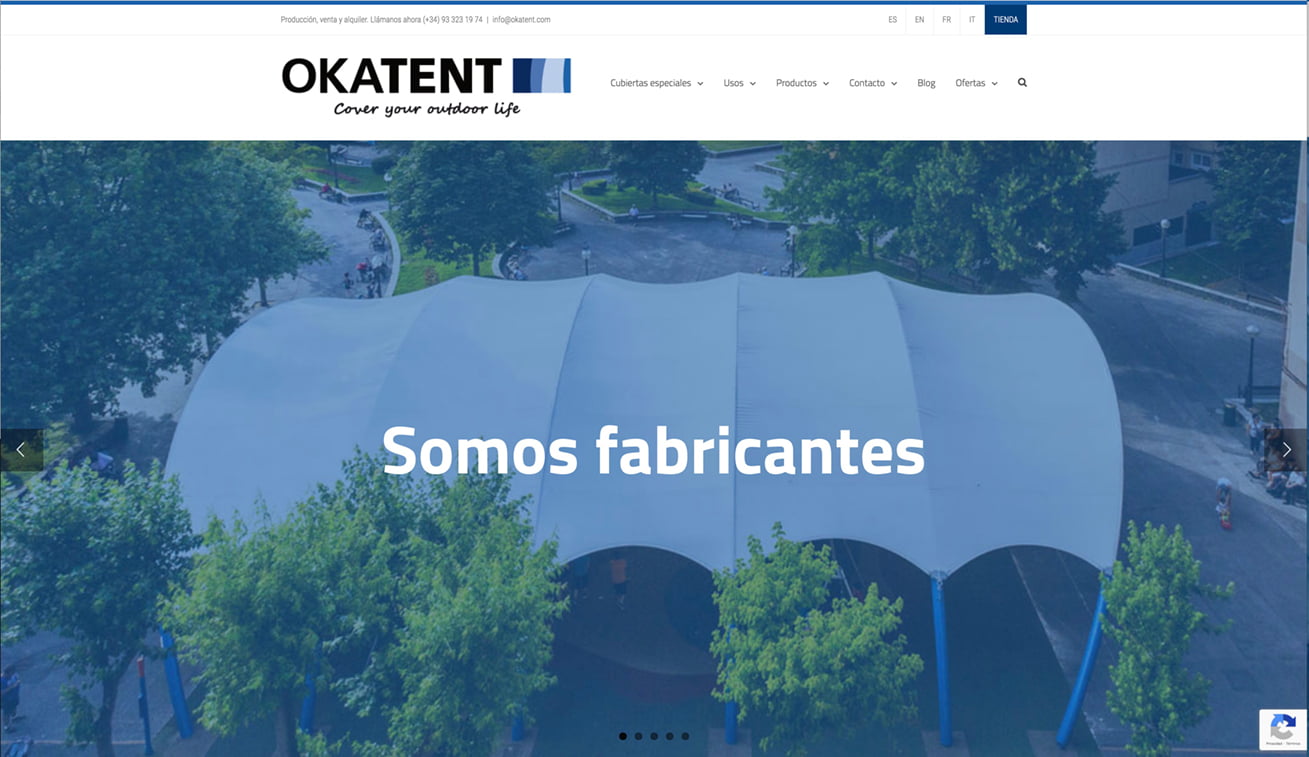 Mantenimiento web Okatent.com